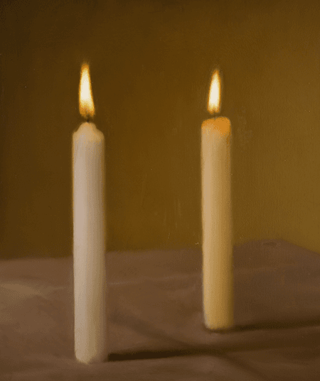 Gerhard Richter, Zwei Kerzen (Two Candles), 1982. The San Francisco Museum of Modern Art.